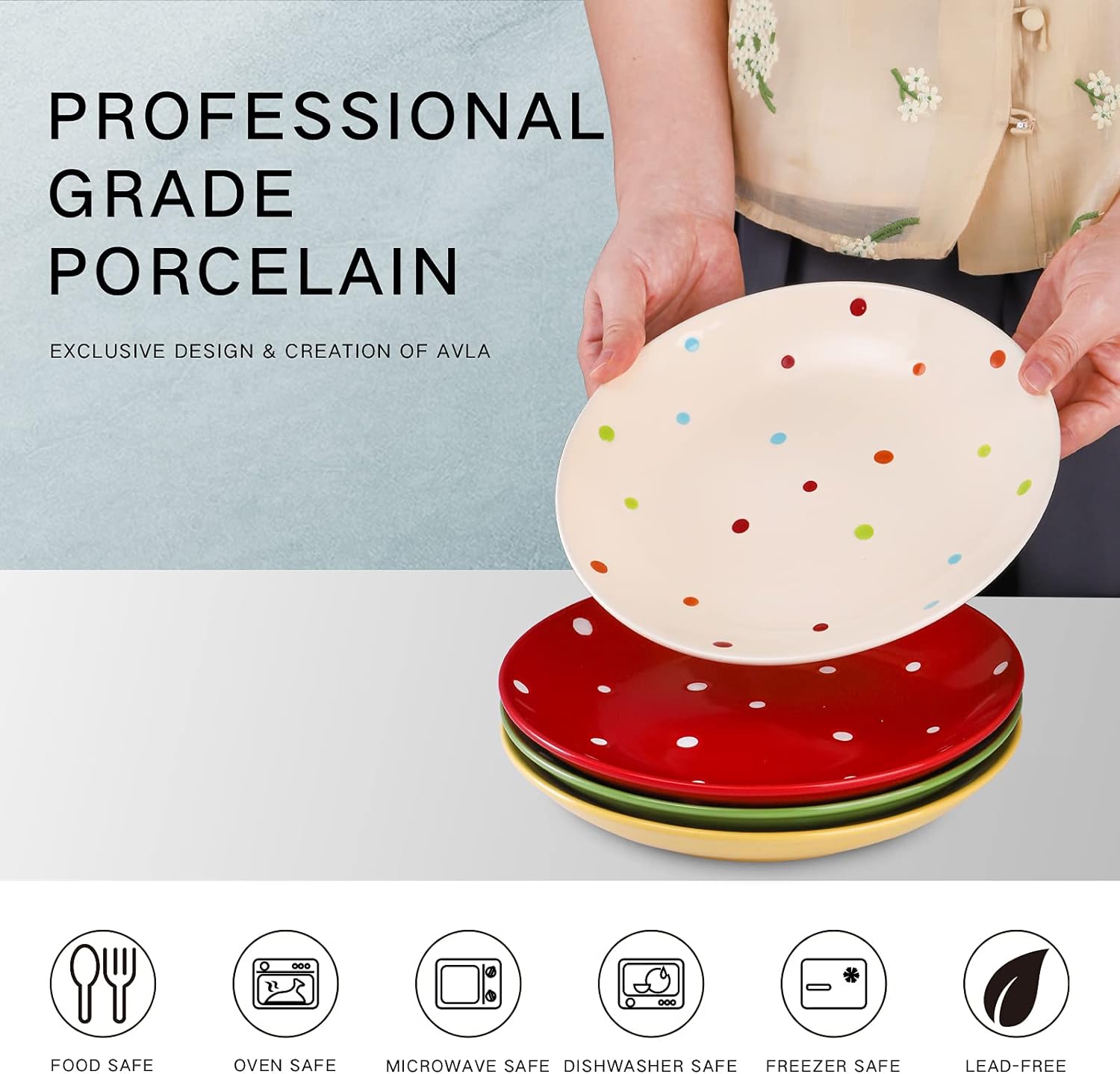 Dessert Plates , Salad Serving Plates, Dinner Plate -8 Dessert Plates , Salad Serving Plates, Dinner Plate -8